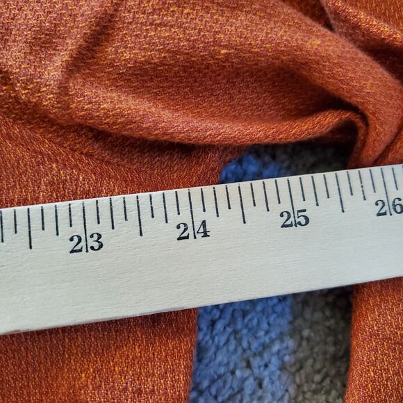 32 Bar Blues Shirt Mens Large Orange Button Up Linen - Picture 8 of 9